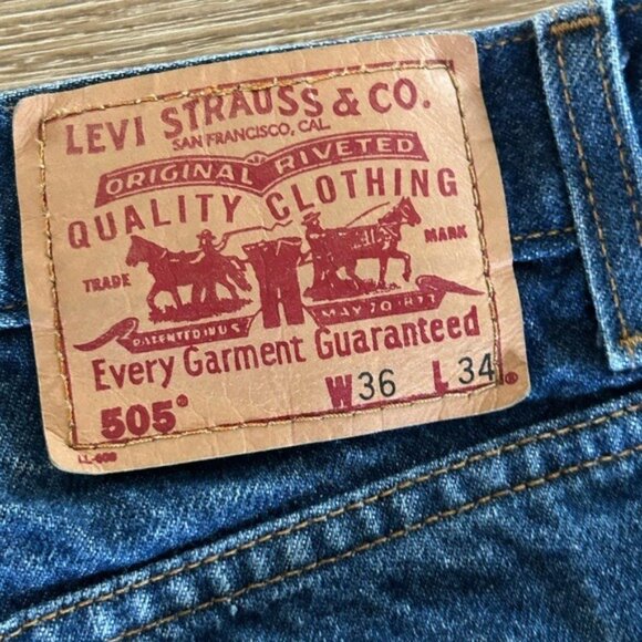 Vintage 80’s Levi’s 505 Men’s Denim Straight Jeans 36 Waist - Picture 14 of 16